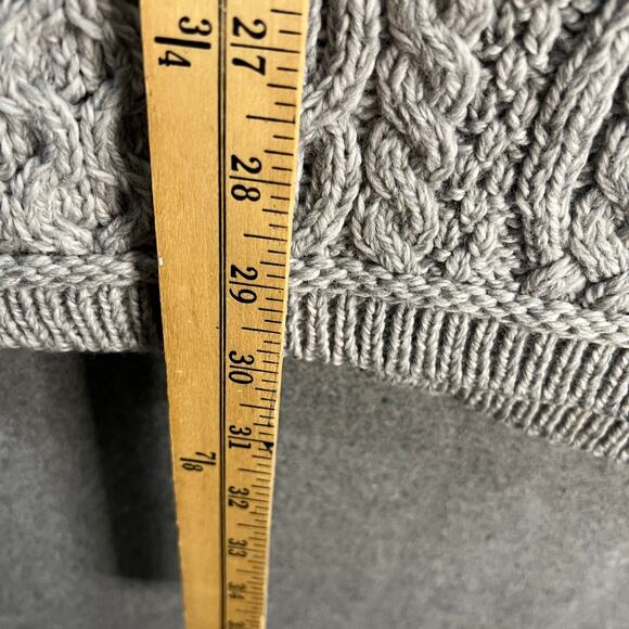 Aran Craft Merino Wool Women's Sweater Button Coller Soft Grey Size X-Small - Picture 6 of 11